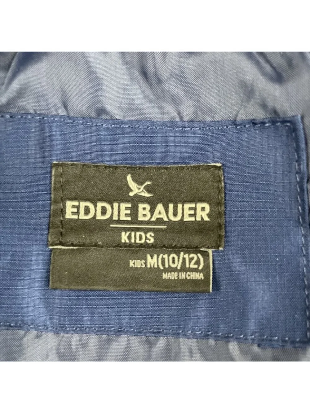 Eddie Bauer 3-in-1 Jacket Boys M (10/12) Blue Hooded Shell Only
